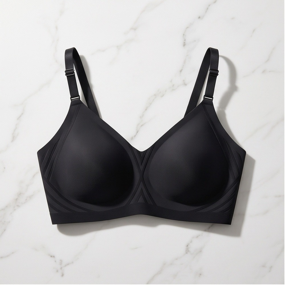 Honeylove Crossover Bra Black Wireless Support XL 38D 38DD LWBR0201